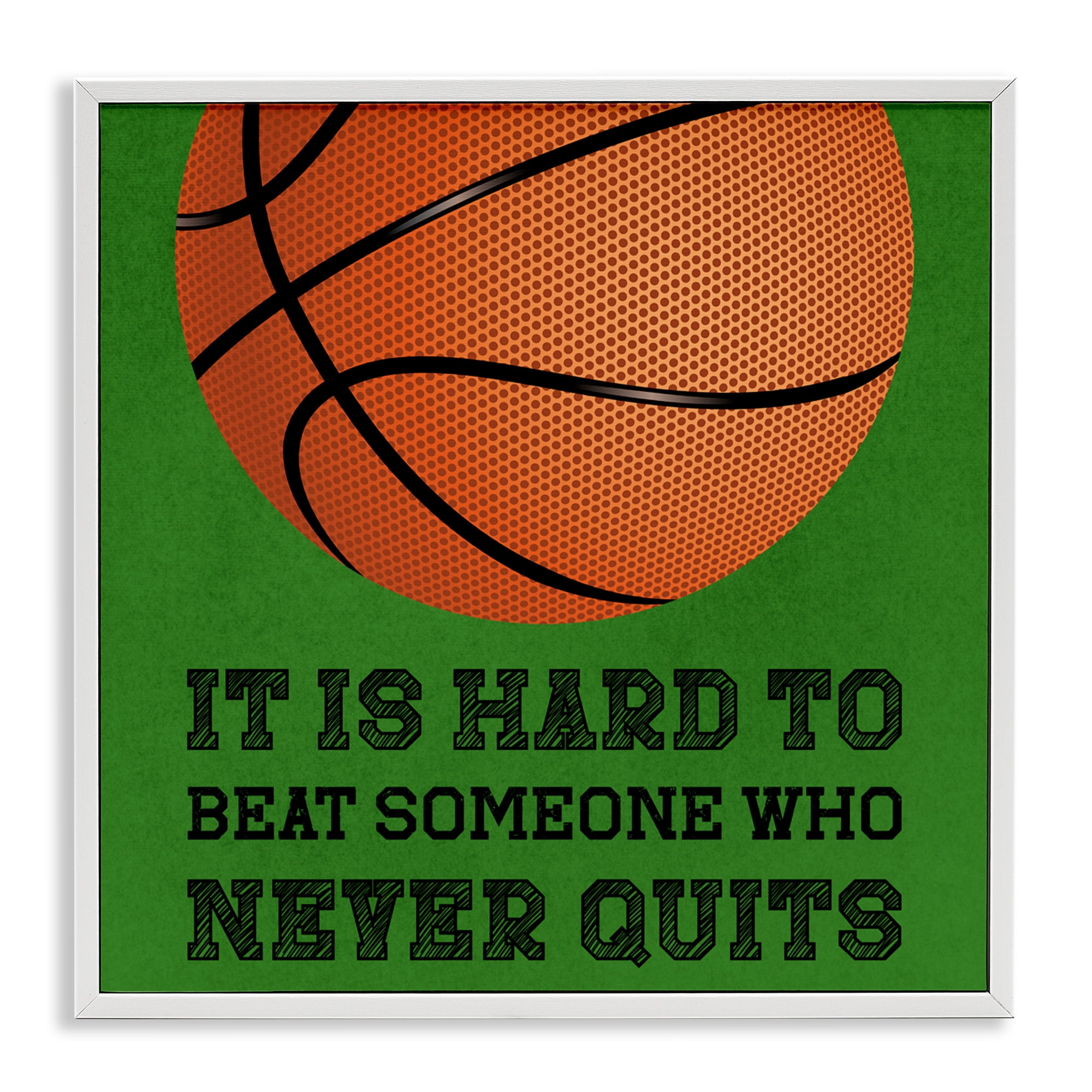 Someone Who Never Quits White Framed Giclee Art, design by Marcus Prime