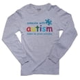 thumbnail image 1 of Someone With Autism Makes Me Proud Everyday Men's Long Sleeve Grey T-Shirt, 1 of 2