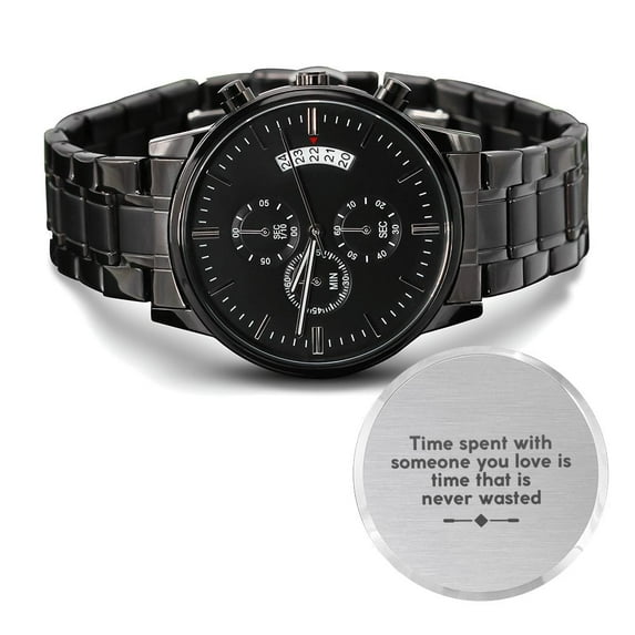 Someone You Love Engraved Multifunction Analog Stainless Steel Chronograph Men's Watch W Copper Dial