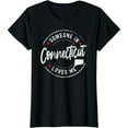 thumbnail image 1 of Someone in Connecticut Loves Me Distressed Vintage Design T-Shirt, 1 of 7