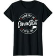 thumbnail image 1 of Someone in Connecticut Loves Me Distressed Vintage Design T-Shirt, 1 of 3