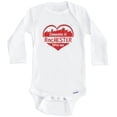 thumbnail image 1 of Someone in Rochester Loves Me Rochester Michigan Skyline Heart One Piece Baby Bodysuit (Long Sleeve), 6-9 Months White, 1 of 1