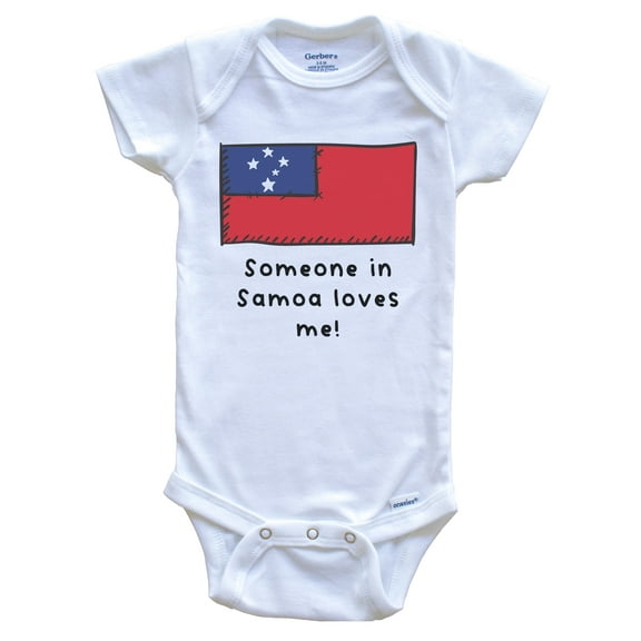 Someone in Samoa Loves Me Samoan Flag Cute Baby Bodysuit