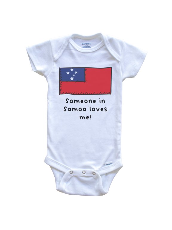 Someone in Samoa Loves Me Samoan Flag Cute Baby Bodysuit