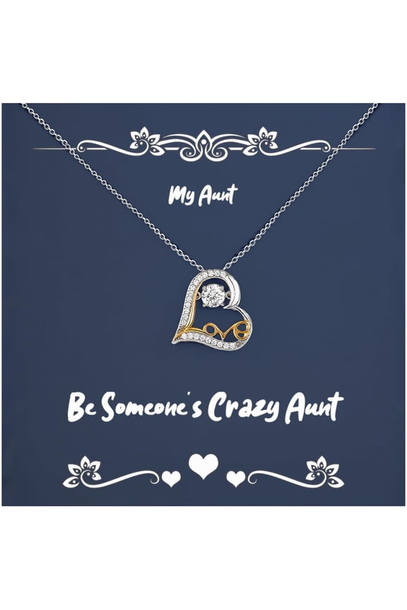 Be Someone's Crazy Aunt Love Dancing Necklace, Aunt Jewelry, Inspire Gifts For Aunt from Niece, Personalized aunt gifts, Best aunt gifts, Funny aunt gifts, Thoughtful aunt gifts, Cheap aunt gifts