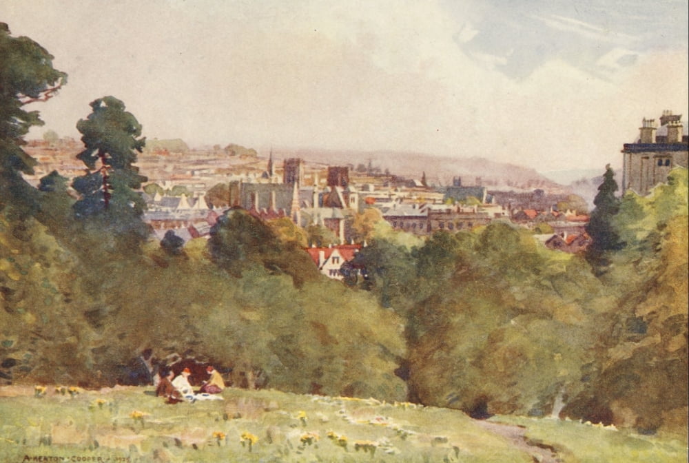 Somerset 1927 Bristol from Clifton Observatory Canvas Art - Alfred Heaton Cooper (18 x 24)