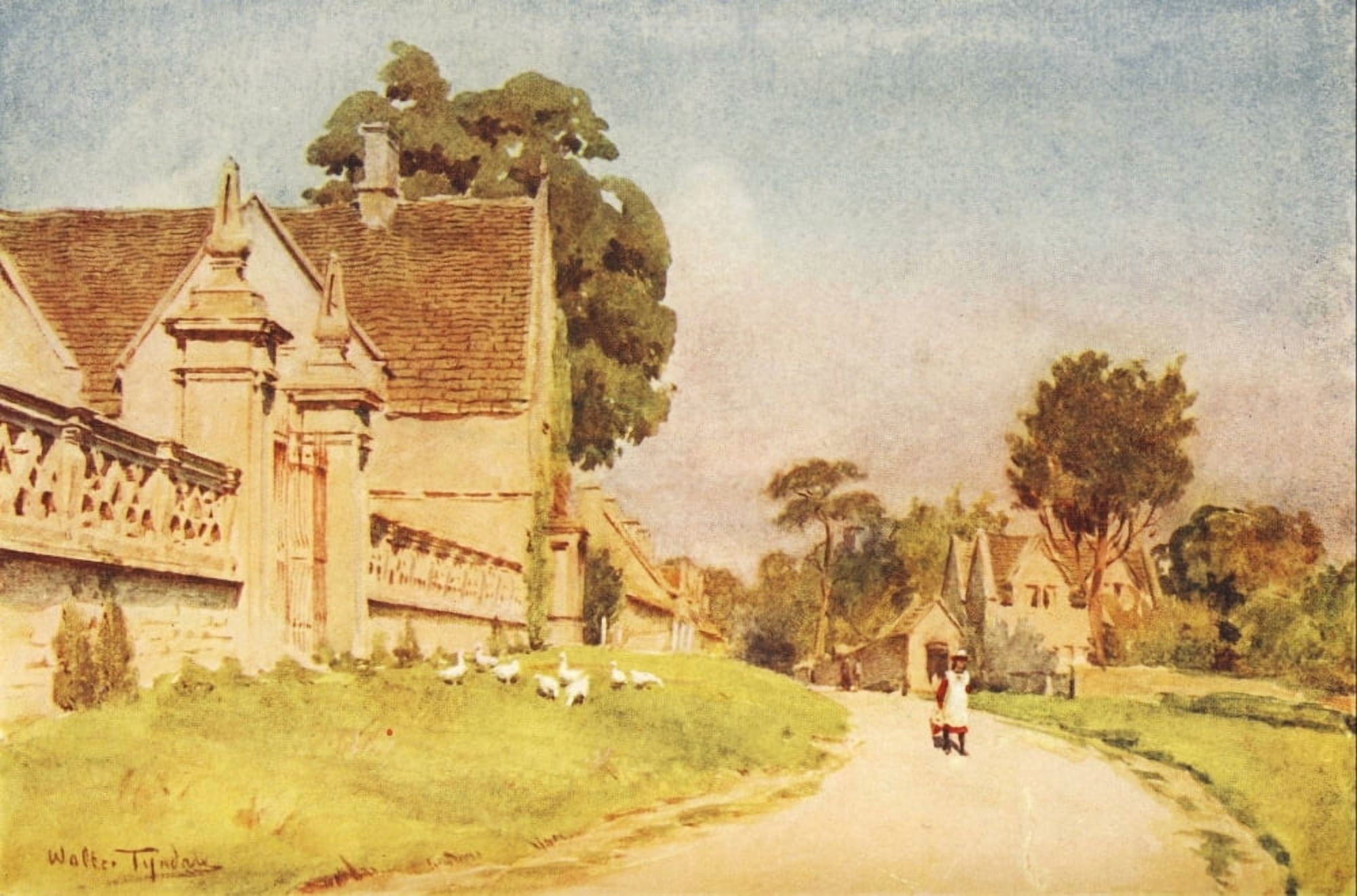 Somerset 1927 Claverton Manner near Bath Canvas Art - Walter Tyndale (18 x 24)