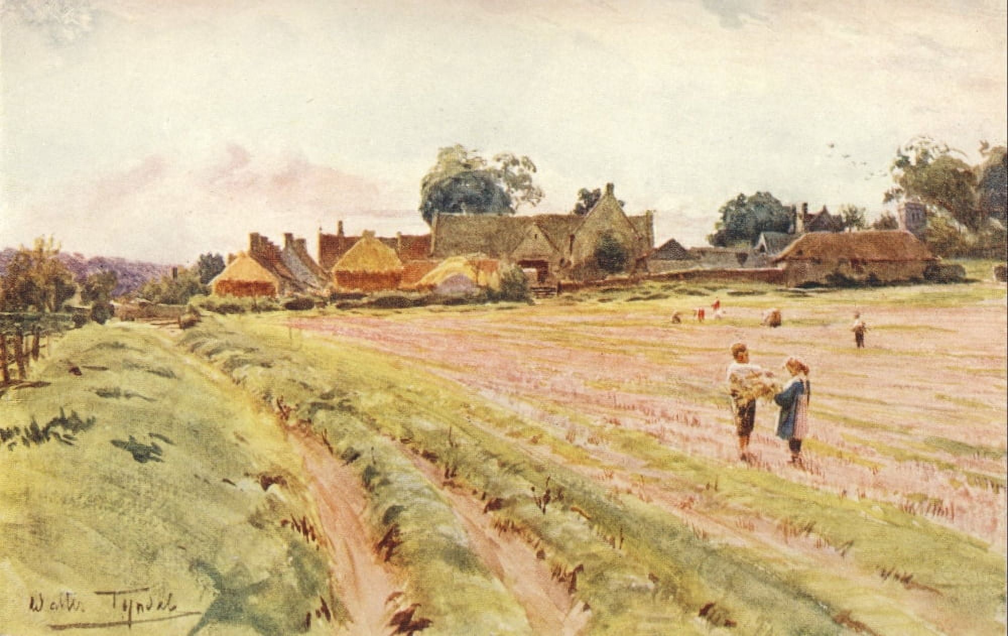 Somerset 1927 Homestead near Limpley Stoke Canvas Art - Walter Tyndale (18 x 24)