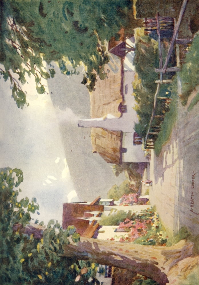 Somerset 1927 Luccombe Village Canvas Art - Alfred Heaton Cooper (18 x 24)