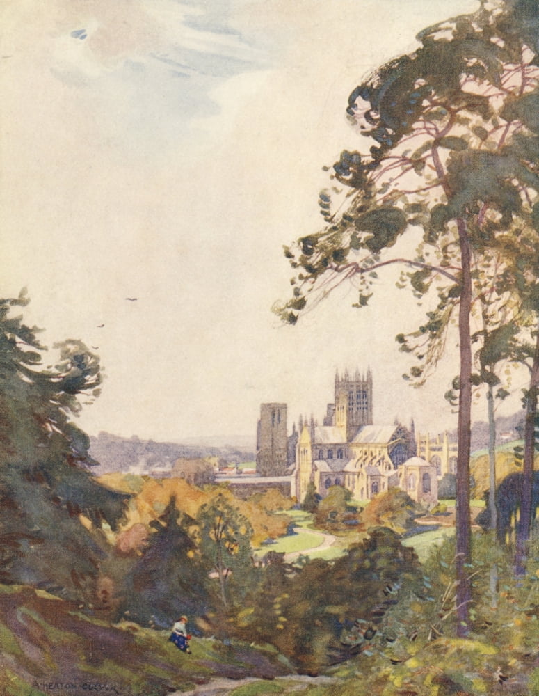 Somerset 1927 Wells Cathedral Canvas Art - Alfred Heaton Cooper (18 x 24)