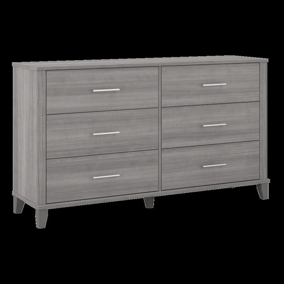 Somerset 6 Drawer Dresser in Platinum Gray - Engineered Wood