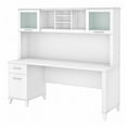 thumbnail image 1 of Somerset 72W Office Desk with Drawers and Hutch in White - Engineered Wood, 1 of 8