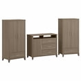 thumbnail image 1 of Somerset Armoire Cabinets & Dresser TV Stand in Ash Gray - Engineered Wood, 1 of 7