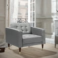 thumbnail image 1 of Somerset Grey Velvet Mid Century Club Chair, 1 of 3