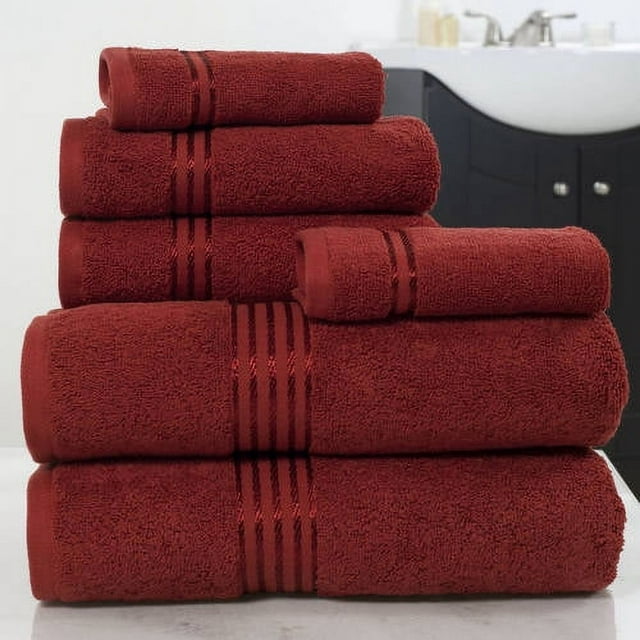 Somerset Home 100% Cotton Hotel 6-Piece Towel Set - Walmart.com