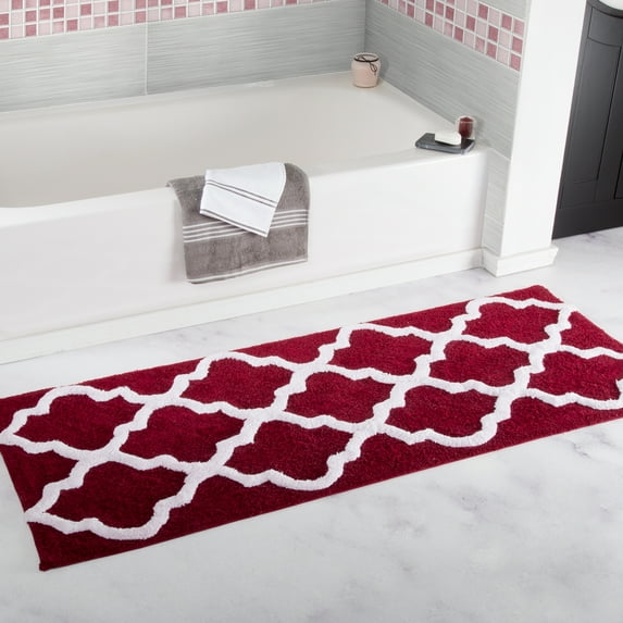 Somerset Home 100% Cotton Trellis 24" x 60" Bathroom Mat