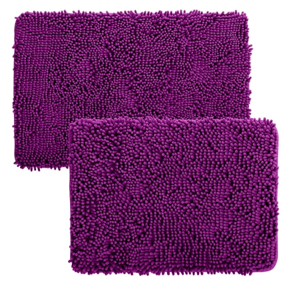 Somerset Home 2 Piece Memory Foam Bath Mat - Purple