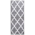 thumbnail image 1 of Somerset Home 24x60-Inch Cotton Bathroom Rug with Trellis Pattern, Silver, 1 of 4