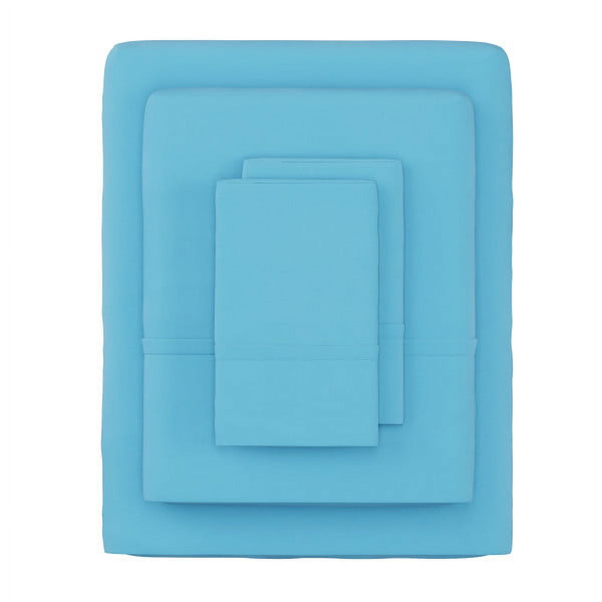 Somerset Home 3-Piece 90 GSM Brushed Microfiber Sheet Set for Adult, Kids (Twin XL, Light Blue)