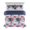 thumbnail image 1 of Lavish Home 3-Piece Quilt Set - Full/Queen Nautical Blanket and Shams, 1 of 3