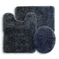 thumbnail image 1 of Somerset Home 3-Piece Bath Rug Set with Contour Mat and Toilet Cover (Platinum), 1 of 7