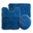 thumbnail image 1 of Somerset Home 3 Piece Super Plush Non-Slip Bath Rug Set - Navy, 1 of 7