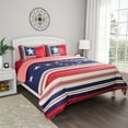thumbnail image 1 of Somerset Home 3-piece Patriotic Americana Flag Print Quilt Set (King), 1 of 8