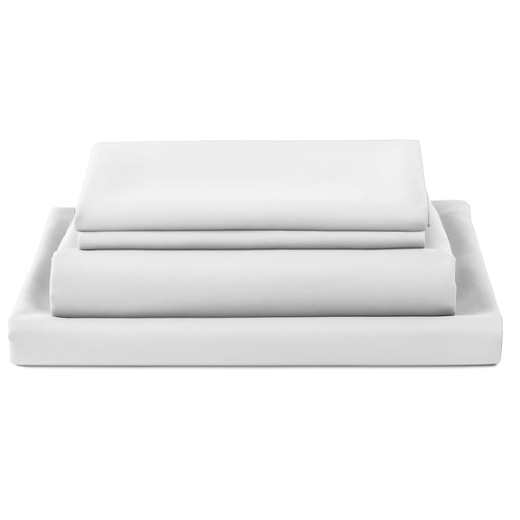 Lavish Home 4-Piece Microfiber Queen Sheet Set, White