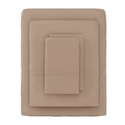 Somerset Home 4-Piece Microfiber Queen Sheet Set for Adult, Taupe