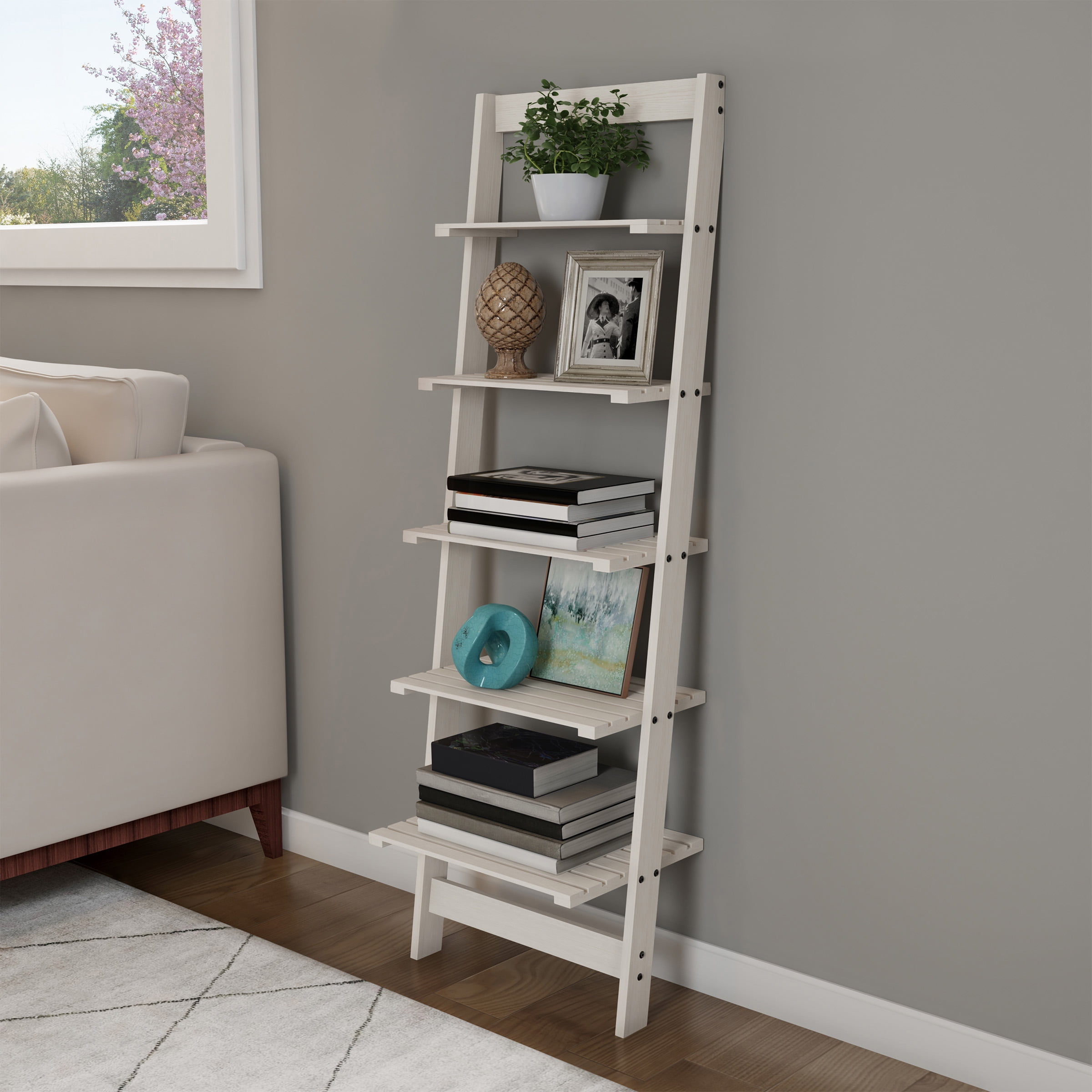 Leaning display shelf deals