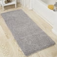 thumbnail image 1 of Lavish Home 58x24 Memory Foam Bath Mat with Plush Chenille Shag (Gray), 1 of 6