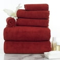 thumbnail image 1 of Somerset Home 6-Piece 100% Cotton Machine Washable Bath Towels, Burgundy, 1 of 4
