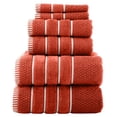thumbnail image 1 of Somerset Home 6-Piece Combed Cotton Rice Weave Towel Set for Adult (Brick), 1 of 6