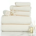 thumbnail image 1 of Somerset Home 6-Piece Machine Washable Cotton Bath Towel Set (Ivory), 1 of 4