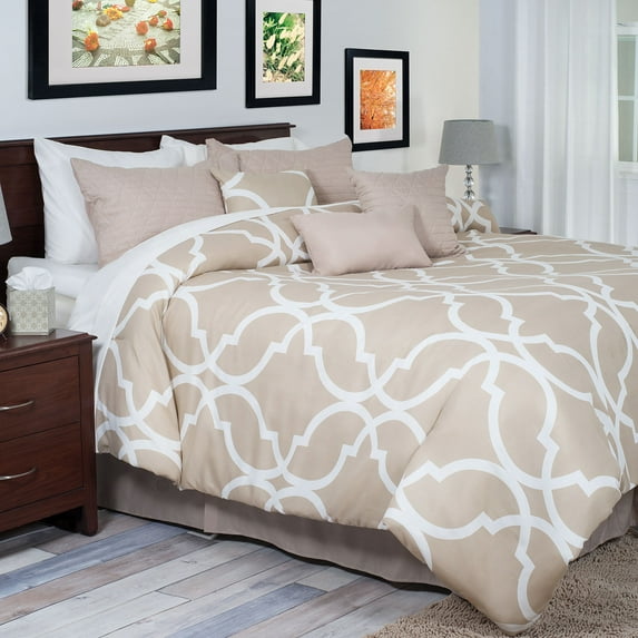 Somerset Home 7 Piece Oversized Trellis Comforter Set