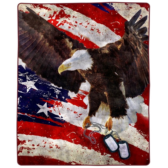 Somerset Home 8-Lb Oversized Throw Blanket for Kids and Adults (Bald Eagle/Multicolor)