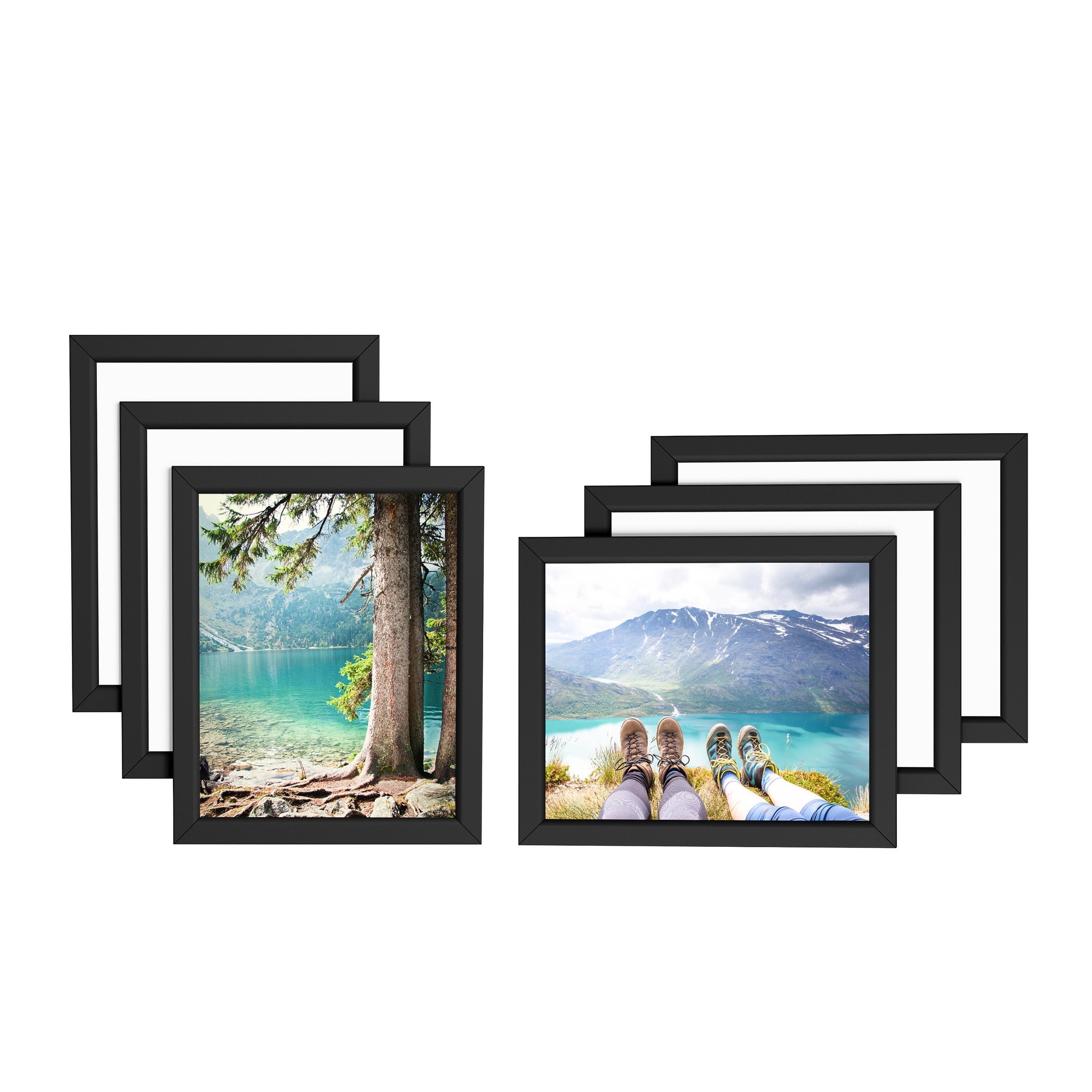 Somerset Home 8" x 10" Gallery Wall Picture Frames Set of 6, Black