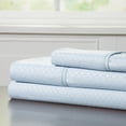 thumbnail image 1 of Lavish Home Brushed Microfiber Sheet Set- 3 Piece- Embossed Checkered Bed Linens (Twin, Blue), 1 of 8