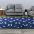 thumbnail image 1 of Somerset Home Diamond Contemporary Living Area Rug, Blue, 5’3” x 7’7”, 1 of 6