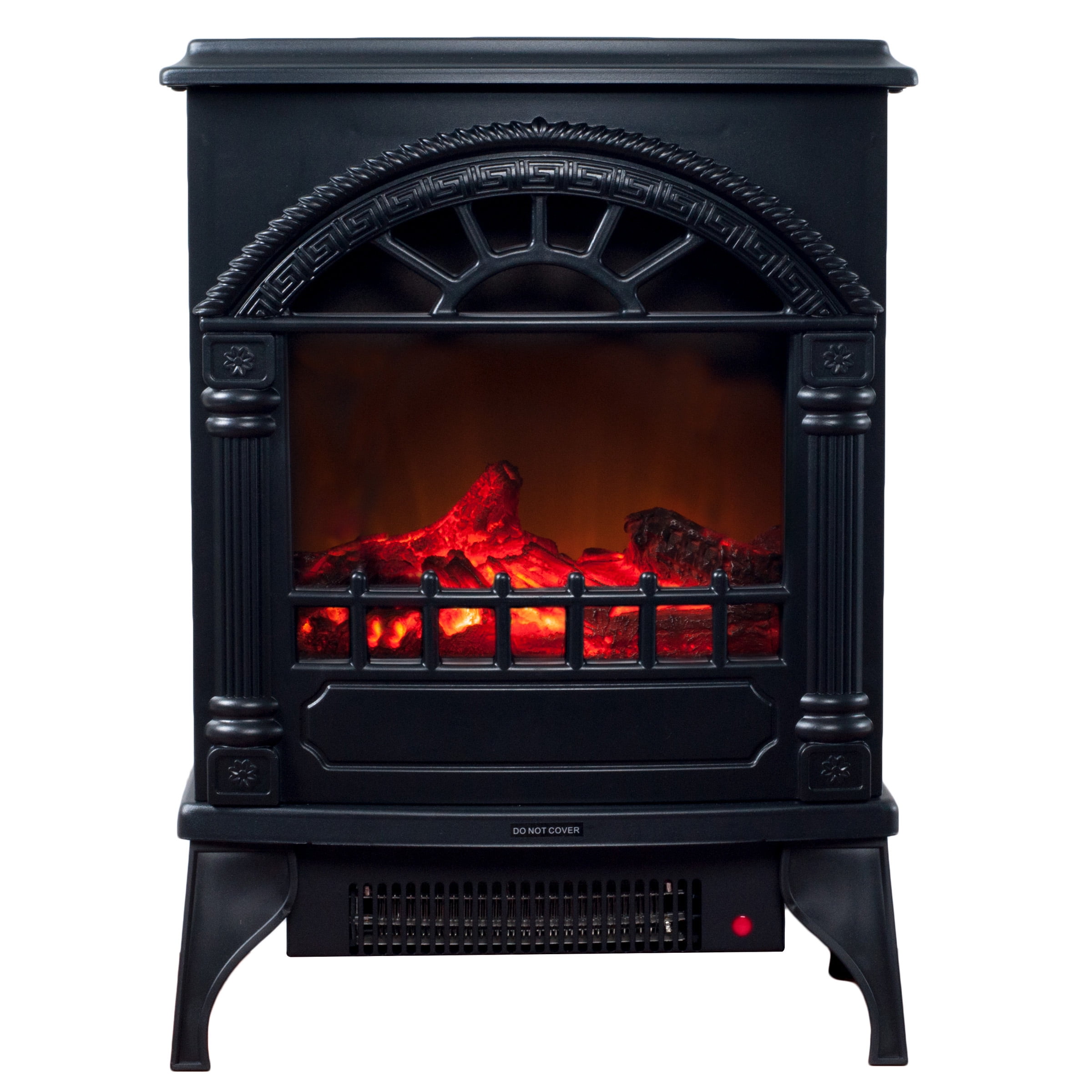 Somerset Home Electric Fireplace Space Heater Faux Log and Flame