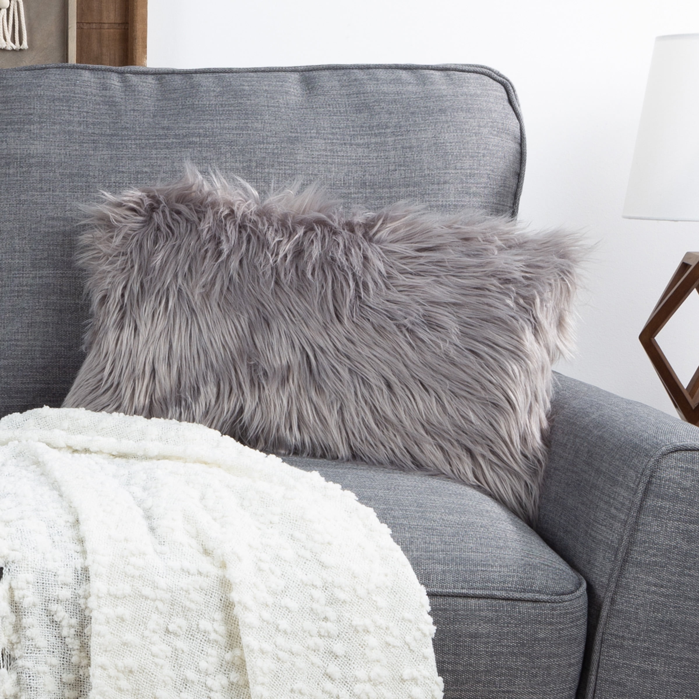 Faux Fur Lumbar Pillownull