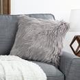 thumbnail image 1 of Lavish Home 18' Plush Pillow Luxury Square Accent Pillow Insert and Shag Glam Cover Set, 1 of 6