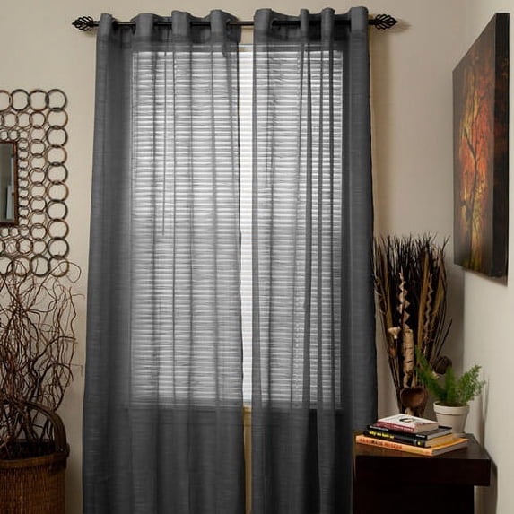 Somerset Home Mia Jacquard Grommet Curtain Panel