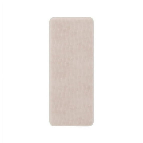 Somerset Home Microfiber Memory Foam Bathmat, Oversized Padded Nonslip Accent Rug, Ivory