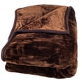 thumbnail image 1 of Somerset Home Mink Faux Fur Blanket - 91x81 Washable Bedding or Throw, Brown, 1 of 7