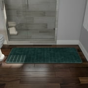 Somerset Home Oversized Nonslip Memory Foam Bathroom Rug Runner, Forest Green
