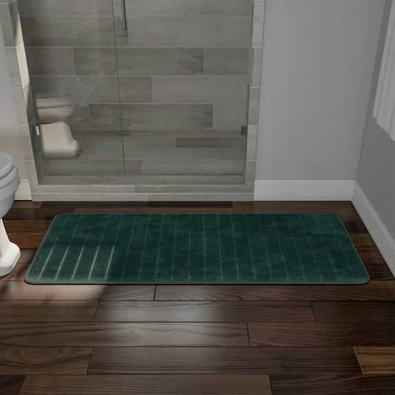 Somerset Home Oversized Nonslip Memory Foam Bathroom Rug Runner, Forest Green