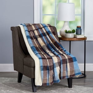 Somerset Home Poly Fleece Sherpa Blanket 70x60