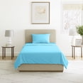 thumbnail image 1 of Lavish Home 3-Piece Brushed Microfiber Bed Twin Sheet Set (Light Blue), 1 of 8