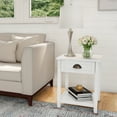 thumbnail image 1 of Somerset Home Single Drawer End Table Nightstand (White), 1 of 8